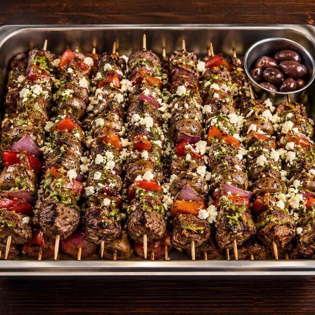 Beef Brochettes.
