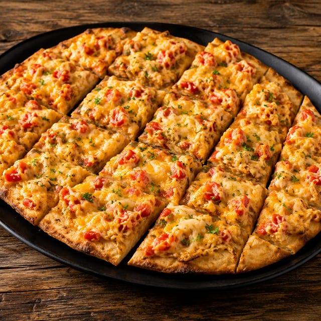 Pimento Cheese Flatbread Platter.