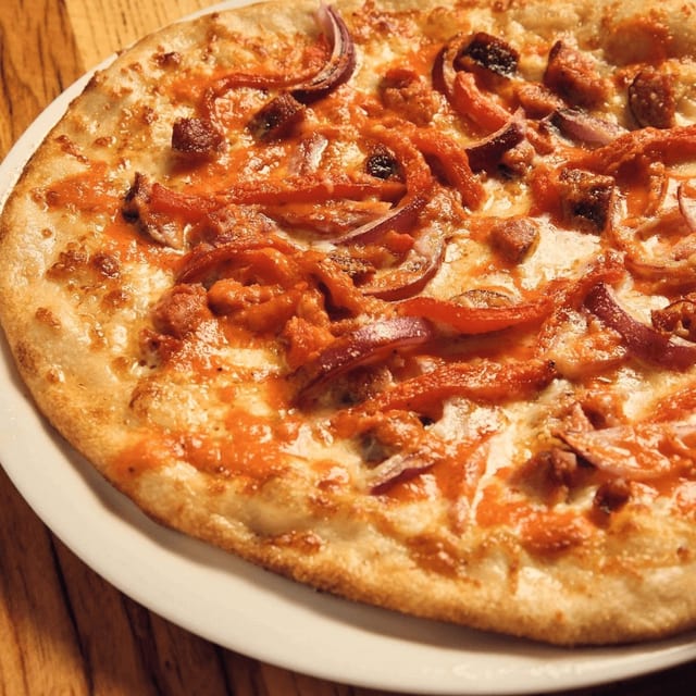 Spicy Andouille Pizza.