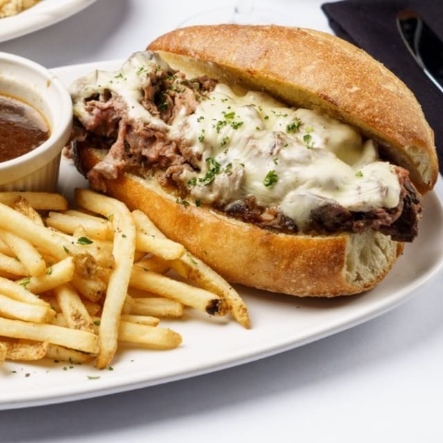 Shaved Smoked Ribeye Sandwich.