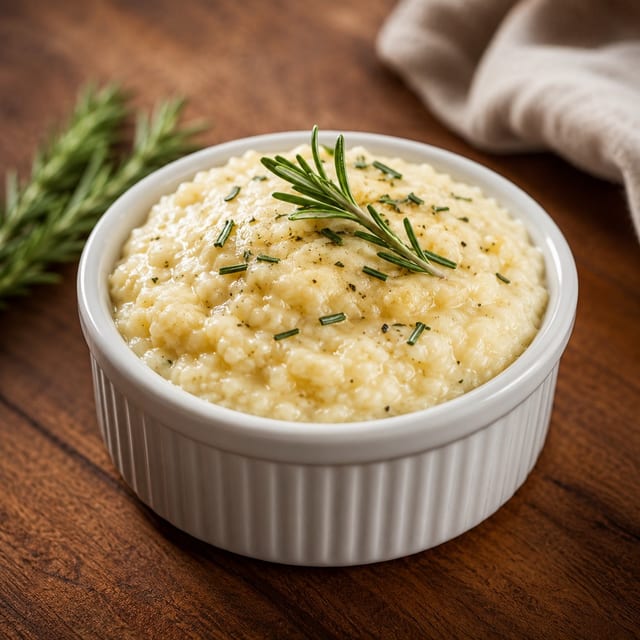 Stone Ground Rosemary Grits.