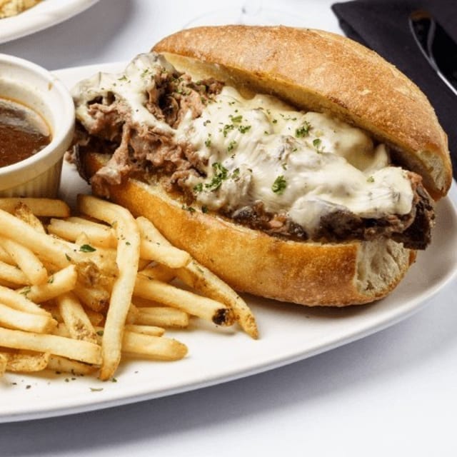 Shaved Smoked Ribeye Sandwich.