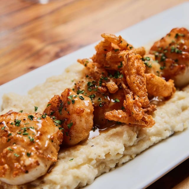 Pan Seared Shrimp & Scallops.