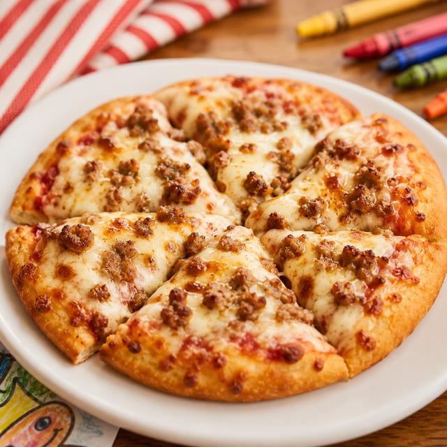 Kid's Pizza with Sausage.